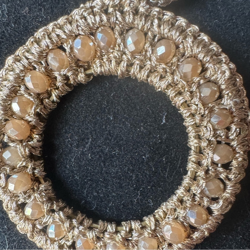 NATASHA Woven Stacked Circles Drop Boho Earrings Jewelry - Picture 5 of 5